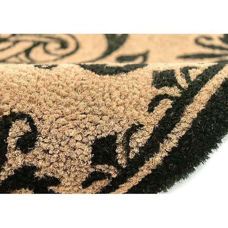 Kirklands Home Doormats|Black Fleur De Lis Monogram G Doormat