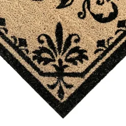 Kirklands Home Doormats|Black Fleur De Lis Monogram M Doormat