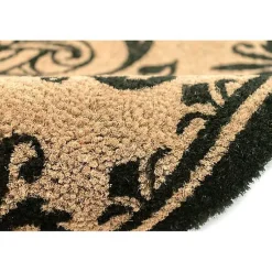 Kirklands Home Doormats|Black Fleur De Lis Monogram M Doormat