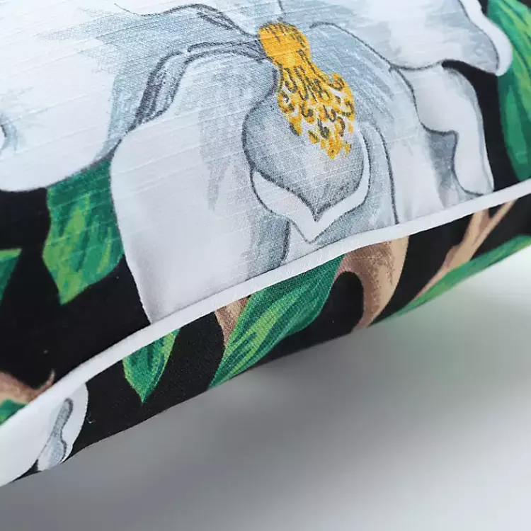 Kirklands Home Outdoor Cushions & Pillows|Black Floral Blooms 2-pc. Outdoor Pillows