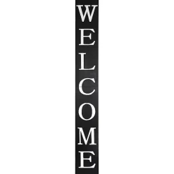 Kirklands Home Garden Decor|Foldable Welcome Porch Board Black