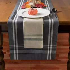 Kirklands Home Table Linens|French Stripe Napkins, Set of 6 Black