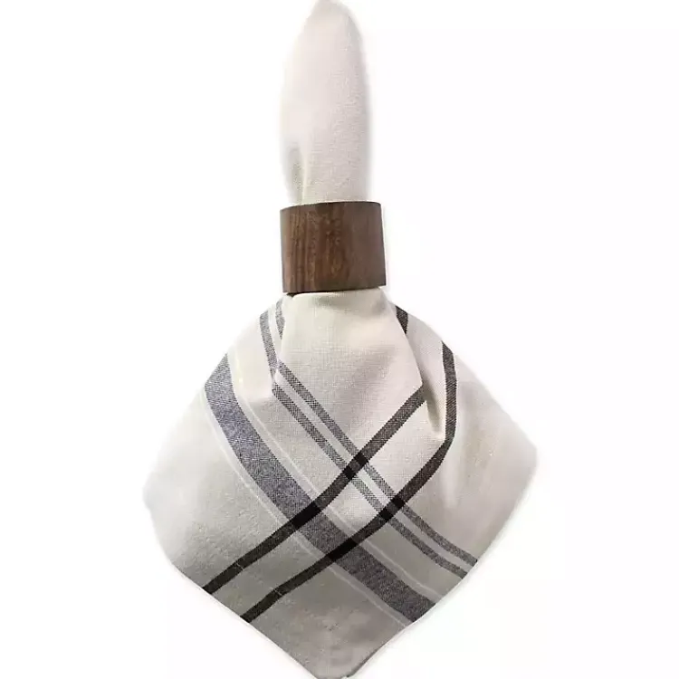 Kirklands Home Table Linens|French Stripe Napkins, Set of 6 Black