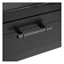 Kirklands Home Accent & End Tables|Geometrical Industrial Pull Accent Table Black
