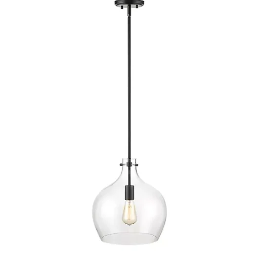 Kirklands Home Chandeliers & Pendant Lighting|Black Glass Globe Pendant Light