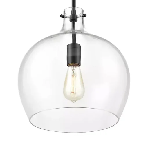 Kirklands Home Chandeliers & Pendant Lighting|Black Glass Globe Pendant Light