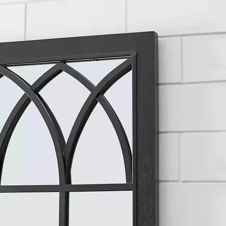 Kirklands Home Decorative Mirrors|Grandview Arched Frame Mirror Black