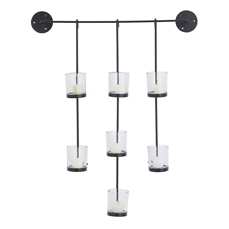 Hanging Glass Votive Wall Plaque Sconces