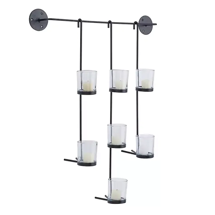 Hanging Glass Votive Wall Plaque Sconces