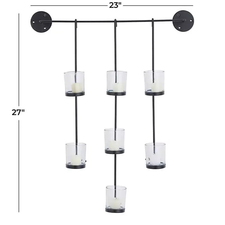 Hanging Glass Votive Wall Plaque Sconces