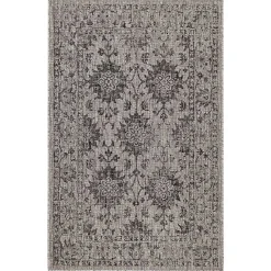 Kirklands Home Outdoor Rugs|Harris Botanical Outdoor Rug, 7x9 Black