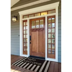 Kirklands Home Doormats|Black Hello Welcome Doormat