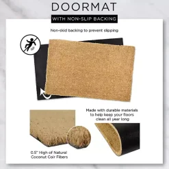 Kirklands Home Doormats|Black Hello Welcome Doormat