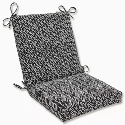 Kirklands Home Outdoor Cushions & Pillows|Herringbone Outdoor Chair Cushion Black
