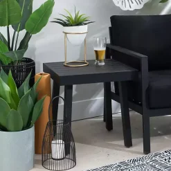 Kirklands Home Outdoor Tables|Holland Outdoor Side Table Black