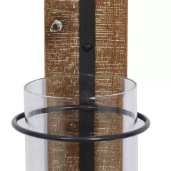 Discount Black Hoop Glass Sleeve Wall Sconce, 28 in. Sconces