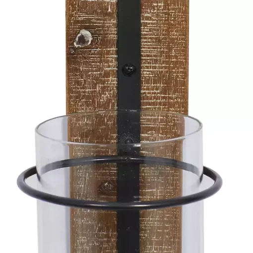 Discount Black Hoop Glass Sleeve Wall Sconce, 28 in. Sconces