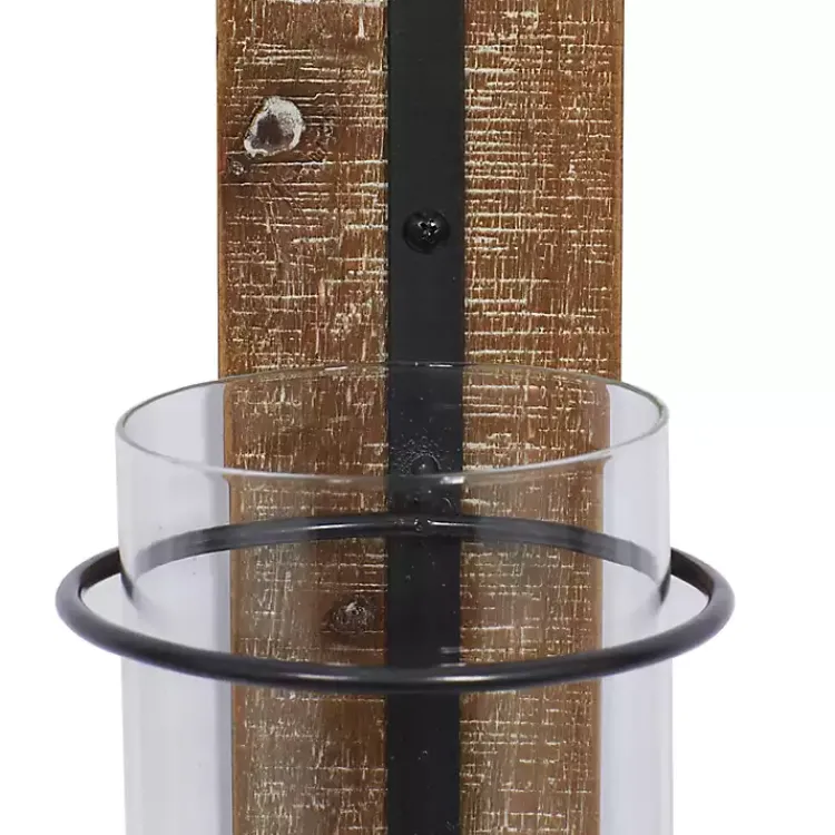 Discount Black Hoop Glass Sleeve Wall Sconce, 28 in. Sconces