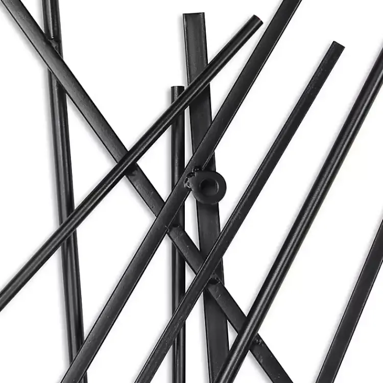 Kirklands Home Wall Plaques|Icilio Abstract Linear Wall Plaque Black