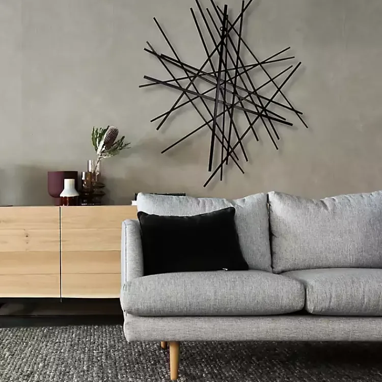 Kirklands Home Wall Plaques|Icilio Abstract Linear Wall Plaque Black