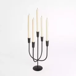 Iron 5-Arm Candelabra Candle Holders