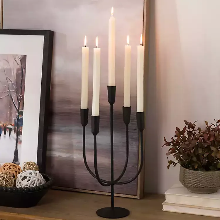 Iron 5-Arm Candelabra Candle Holders