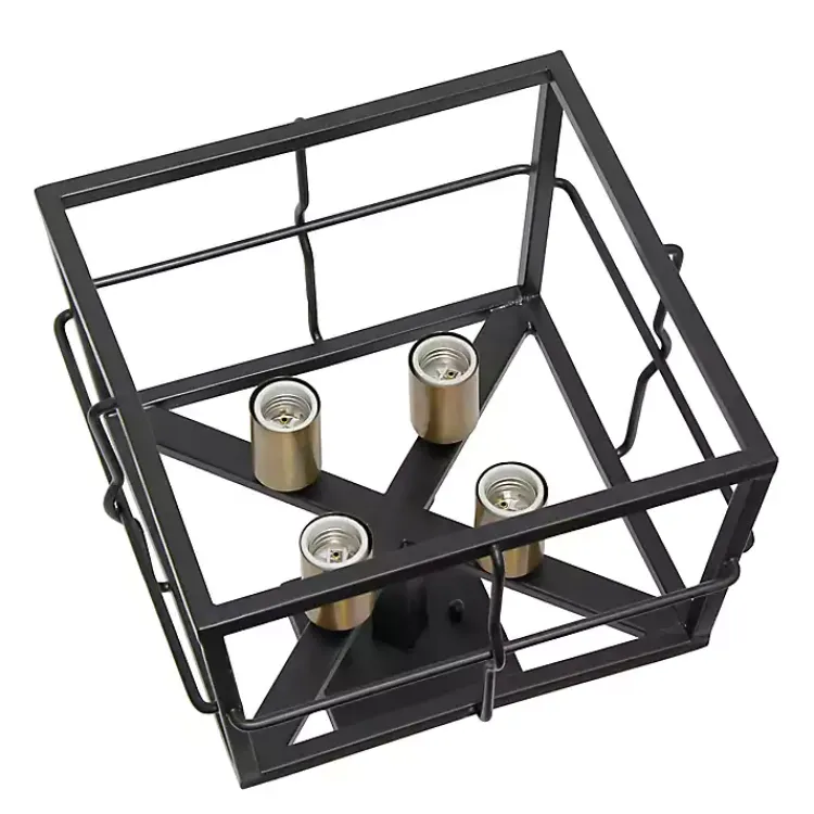 Kirklands Home Flush Mount Lighting|Ironhouse Flush Mount Light Black