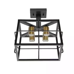 Kirklands Home Flush Mount Lighting|Ironhouse Flush Mount Light Black