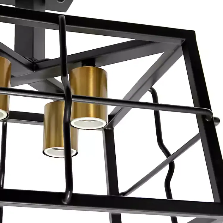 Kirklands Home Flush Mount Lighting|Ironhouse Flush Mount Light Black