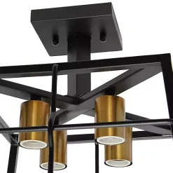 Kirklands Home Flush Mount Lighting|Ironhouse Flush Mount Light Black