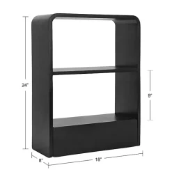 Kirklands Home Shelves|Kato Single Drawer Wall Shelf Black