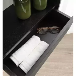 Kirklands Home Shelves|Kato Single Drawer Wall Shelf Black