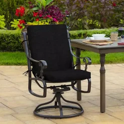 Kirklands Home Outdoor Cushions & Pillows|Leala Texture Outdoor Dining Chair Cushion Black
