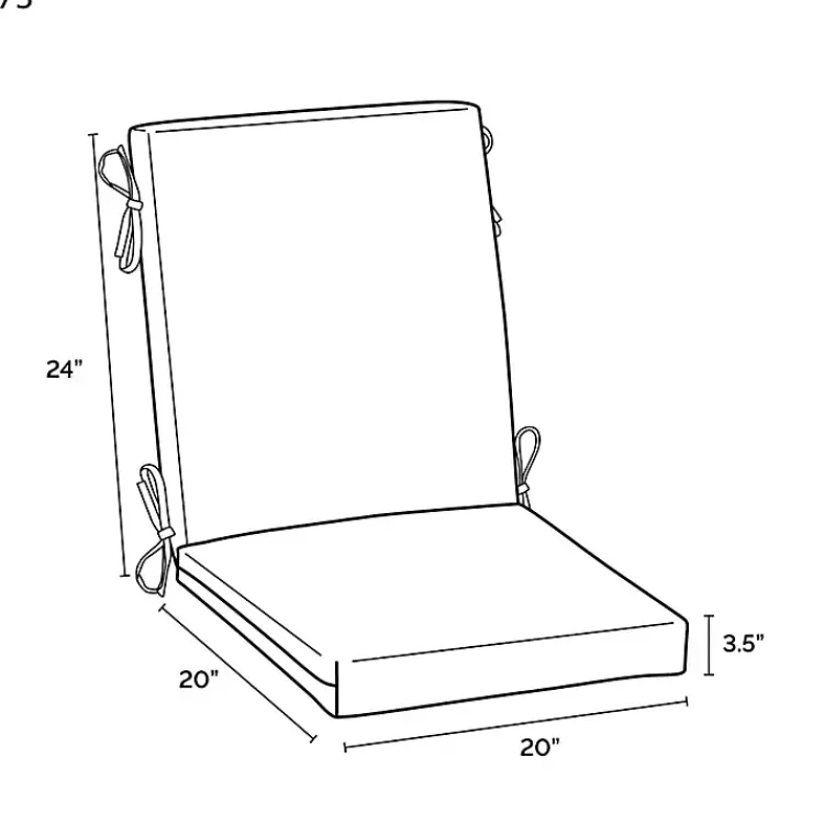 Kirklands Home Outdoor Cushions & Pillows|Leala Texture Outdoor Dining Chair Cushion Black