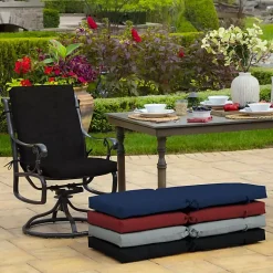 Kirklands Home Outdoor Cushions & Pillows|Leala Texture Outdoor Dining Chair Cushion Black