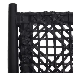 Kirklands Home Accent Chairs|Leather Woven Accent Chair Black