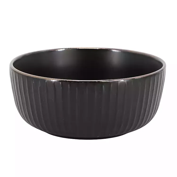Kirklands Home Dinnerware|Leo Stoneware 16-pc. Dinnerware Set Black