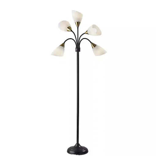 Kirklands Home Floor Lamps|Black 5-Light Adjustable Tree Floor Lamp