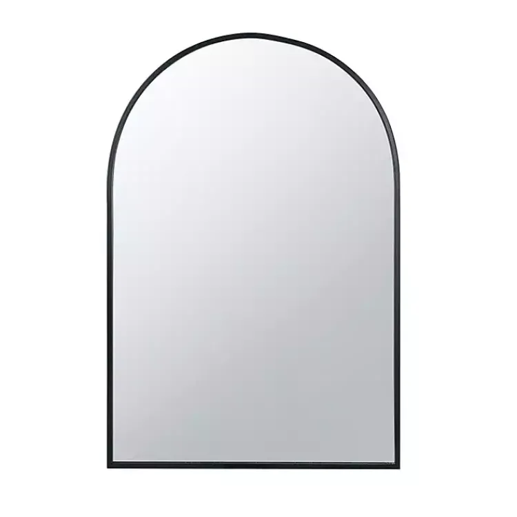 Kirklands Home Decorative Mirrors|Long Arched Wall Mirror Black