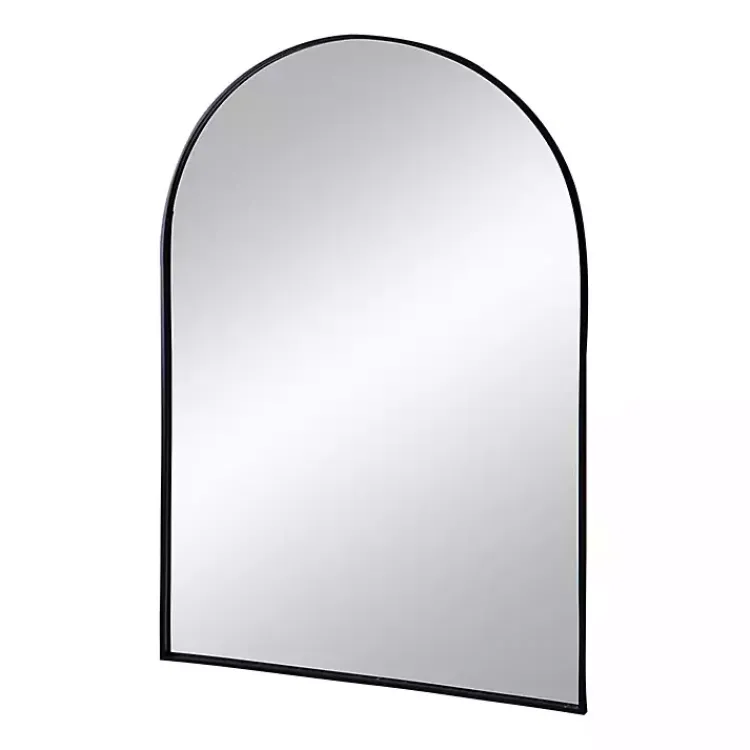 Kirklands Home Decorative Mirrors|Long Arched Wall Mirror Black