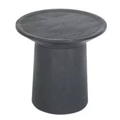 Kirklands Home Accent & End Tables|Mango Wood Round Pedestal Accent Table Black