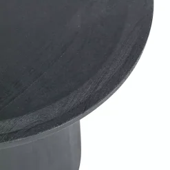 Kirklands Home Accent & End Tables|Mango Wood Round Pedestal Accent Table Black