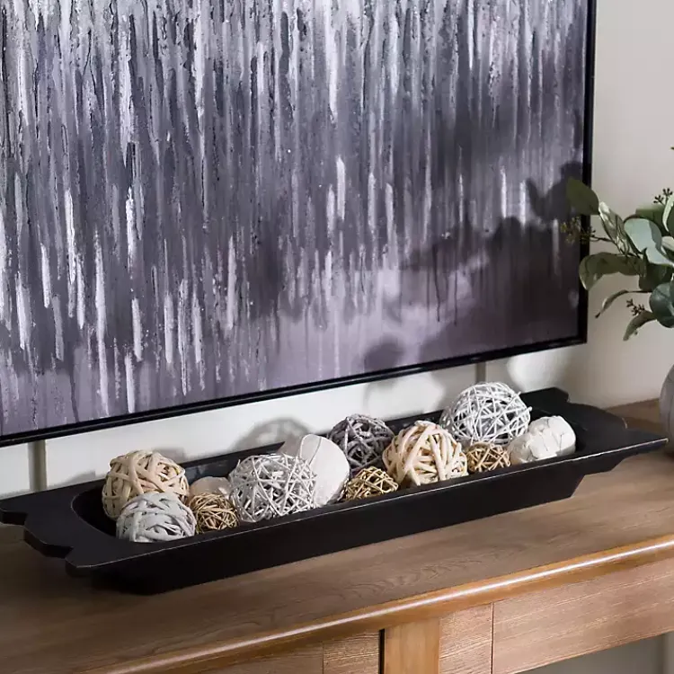 Sale Mango Wood Trough Bowl Decorative Bowls & Jars