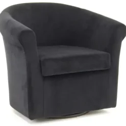 Kirklands Home Accent Chairs|Marley Swivel Accent Chair Black