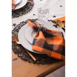 Kirklands Home Table Linens|Matte Spider Napkin Rings, Set of 6 Black