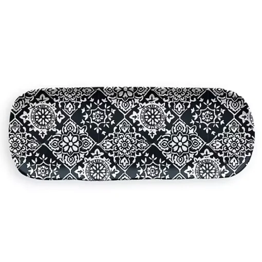 Kirklands Home Outdoor Dining|Black Melamine Bree Serving Tray