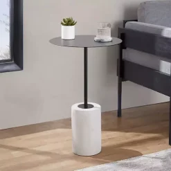Kirklands Home Accent & End Tables|Metal & Concrete Janis Cocktail Table Black