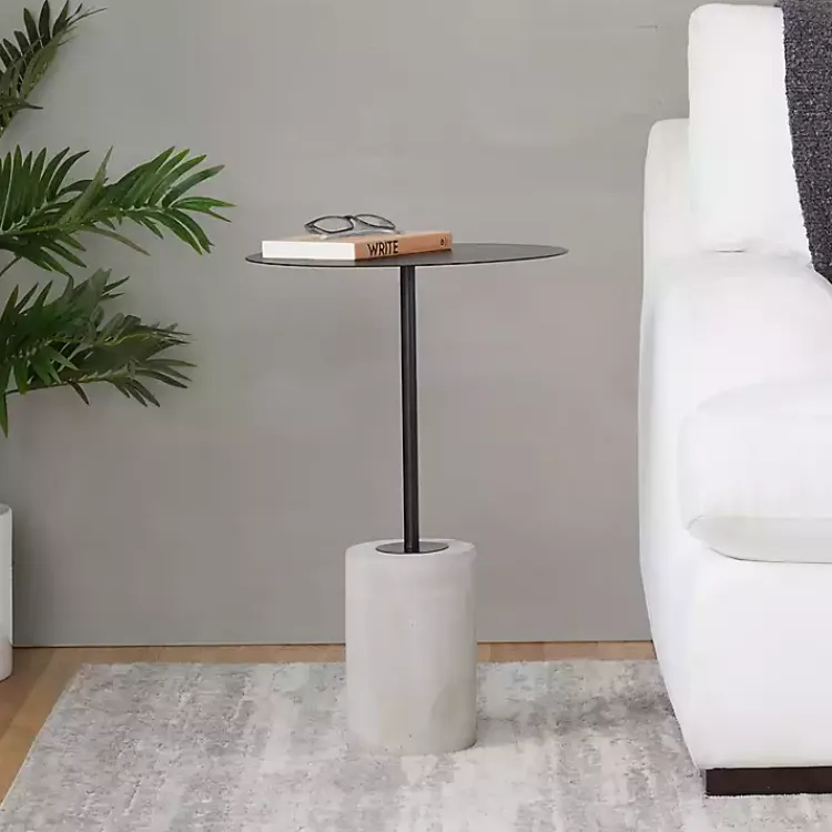 Kirklands Home Accent & End Tables|Metal & Concrete Janis Cocktail Table Black