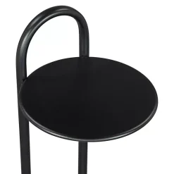 Kirklands Home Accent & End Tables|Black Metal & Marble Loop Accent Table White