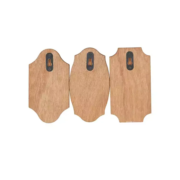 Kirklands Home Hooks|Black Metal and Wood Wall Hooks, Set of 3